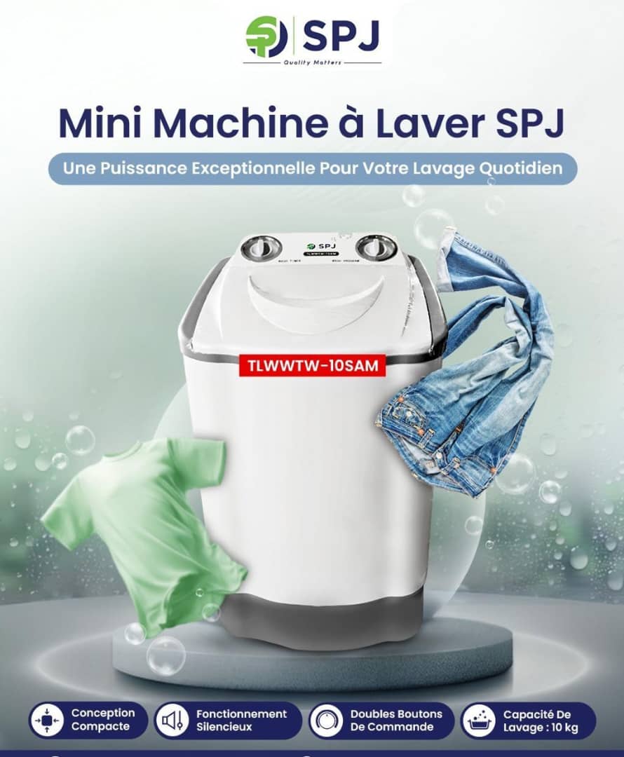 Mini Machine à Laver SPJ 10KG - Puissance Exceptionnelle Format Compact