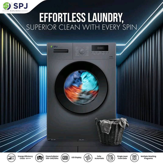 Lave-Linge SPJ Automatique 6KG - Nettoyage Supérieur à Chaque Cycle
